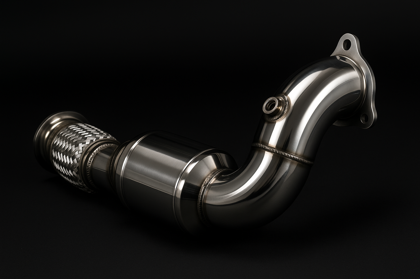 BMW downpipe comparison - catless vs sportscat vs OEM