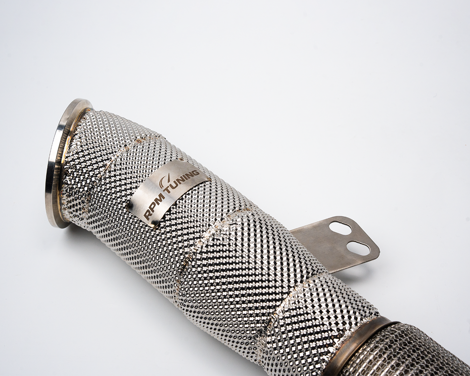 High-Flow Heat Shielded Catless Downpipe (BMW B48)