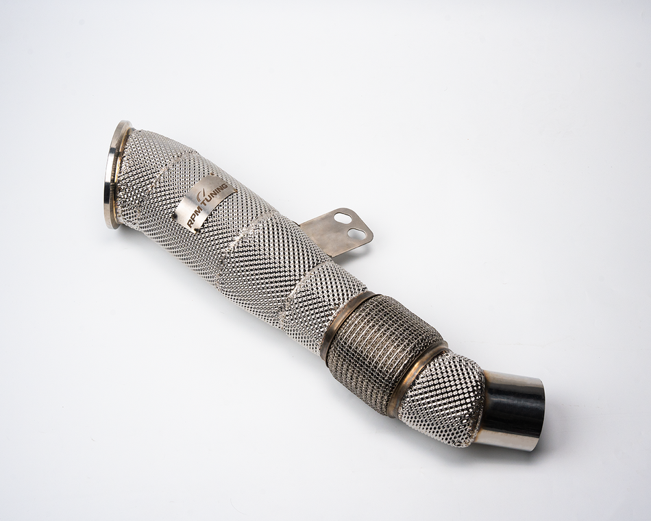 High-Flow Heat Shielded Catless Downpipe (BMW B58)